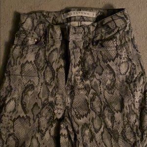 Snake skin jeans